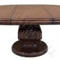Royal Pedestal 84" Round Table Side Arm Chairs Leather