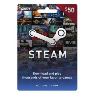 Steam $50 Wallet Prepaid Gift Card for PC Mac Linux (Digital Code with ZELLE)