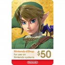 Nintendo Eshop $50 Gift Card (Digital Code with ZELLE)
