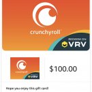 Crunchyroll $100 Gift Card (Digital Code with ZELLE)