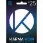 Karma Koin $25 Gift Card (Digital Code with ZELLE)
