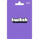 Twitch $50 Gift Card (Digital Code with ZELLE)