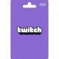 Twitch $50 Gift Card (Digital Code with ZELLE)