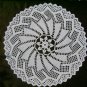 Carousel white doily handmade crocheted 15 inches in diameter