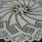 Carousel white doily handmade crocheted 15 inches in diameter
