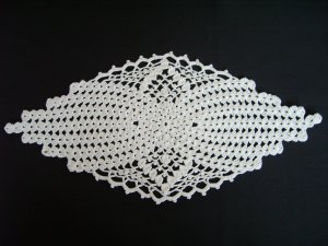 Oval White doily