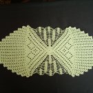 Green handmade crocheted tablecloth