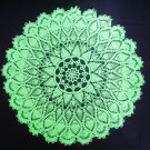 Handmade crocheted doily green