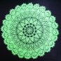Handmade crocheted doily green