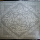 Beautiful handmade crocheted tablecloth square white