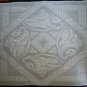 Beautiful handmade crocheted tablecloth square white