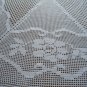 Hand crochet tablecloth 105 cm. in diameter White