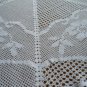 Hand crochet tablecloth 105 cm. in diameter White