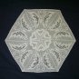 Beautiful handmade crocheted doily - beige 25 inches