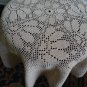Beautiful handmade crocheted doily Margaritas - beige - 34 inches