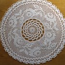 Round white doily garland of roses