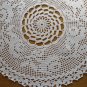 Round white doily garland of roses