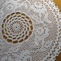 Round white doily garland of roses