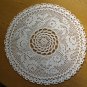 Round white doily garland of roses