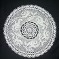 Round white doily garland of roses