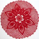 Red Christmas doily