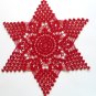 Red Christmas star doily