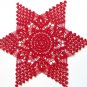 Red Christmas star doily