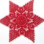 Red Christmas star doily