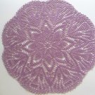 Purple crochet doily , lace doily, 16 "