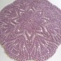 Purple crochet doily , lace doily, 16 "