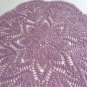 Purple crochet doily , lace doily, 16 "