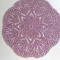 Purple crochet doily , lace doily, 16 "