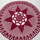 Handmade Crochet doily in Bordeaux
