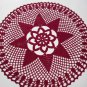 Handmade Crochet doily in Bordeaux