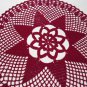 Handmade Crochet doily in Bordeaux