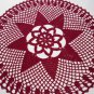 Handmade Crochet doily in Bordeaux