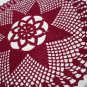 Handmade Crochet doily in Bordeaux