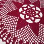 Handmade Crochet doily in Bordeaux