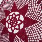 Handmade Crochet doily in Bordeaux