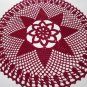Handmade Crochet doily in Bordeaux