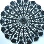 Black crochet doily