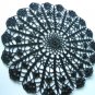 Black crochet doily