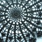 Black crochet doily