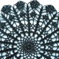 Black crochet doily