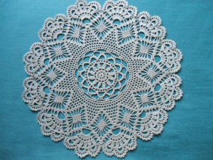 Crochet Flower Doily Ecru