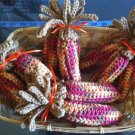 Hand Crocheted Indian Corn perfect for your fall or Thanksgiving table