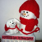 Puppy love snowpeople