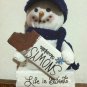 Chocolate = Happiness snowman