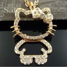 LADIES GOLD LARGE HELLO KITTY NECKLACE