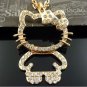 LADIES GOLD LARGE HELLO KITTY NECKLACE